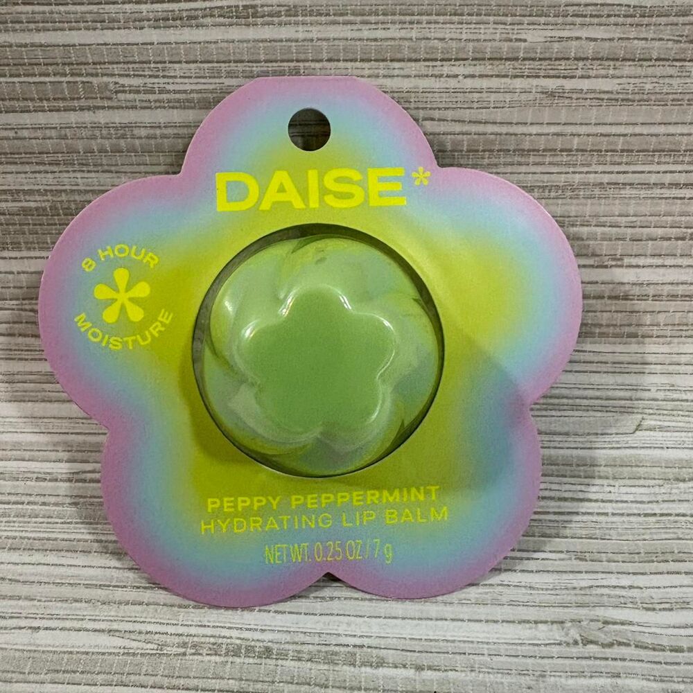 NEW DAISE Peppy Peppermint Hydrating Lip Balm in Flower container